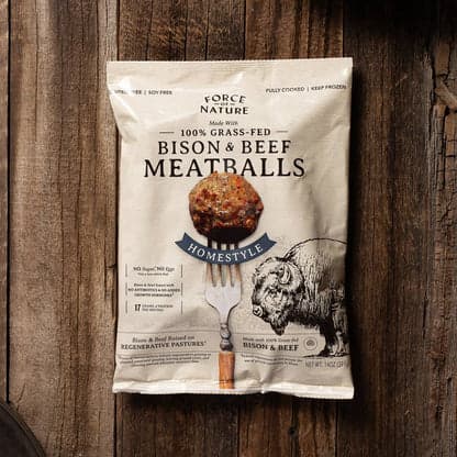 Bison and Beef Homestyle Meatballs