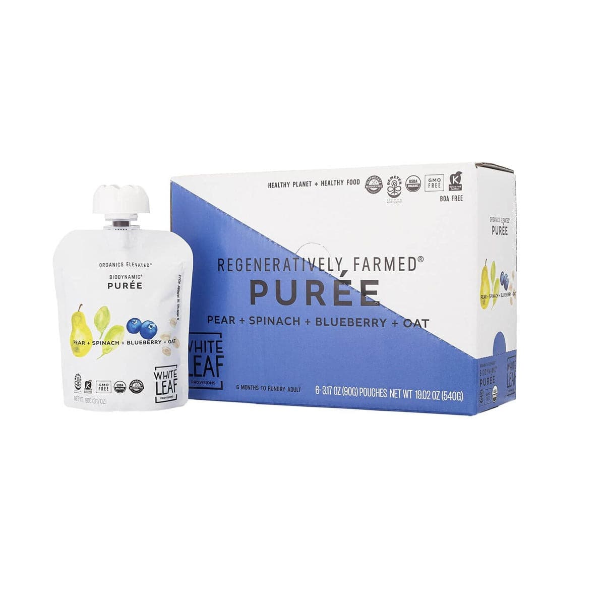 Organic Pear + Spinach + Blueberry + Oat